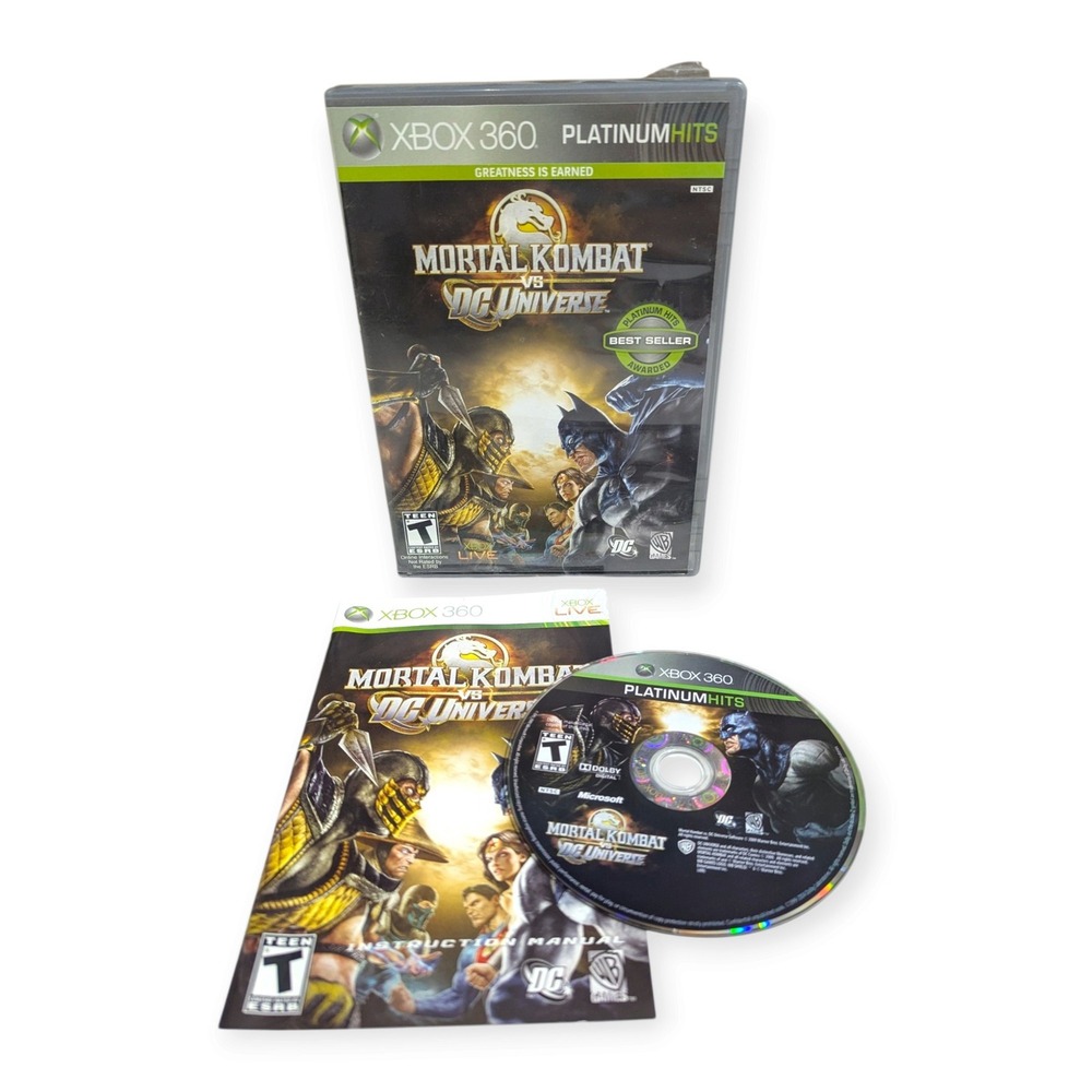 Mortal Kombat vs. DC Universe Xbox 360 Platinum Hits Complete CIB Fighting Game